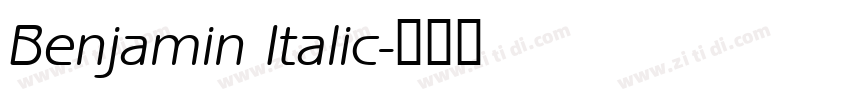 Benjamin Italic字体转换